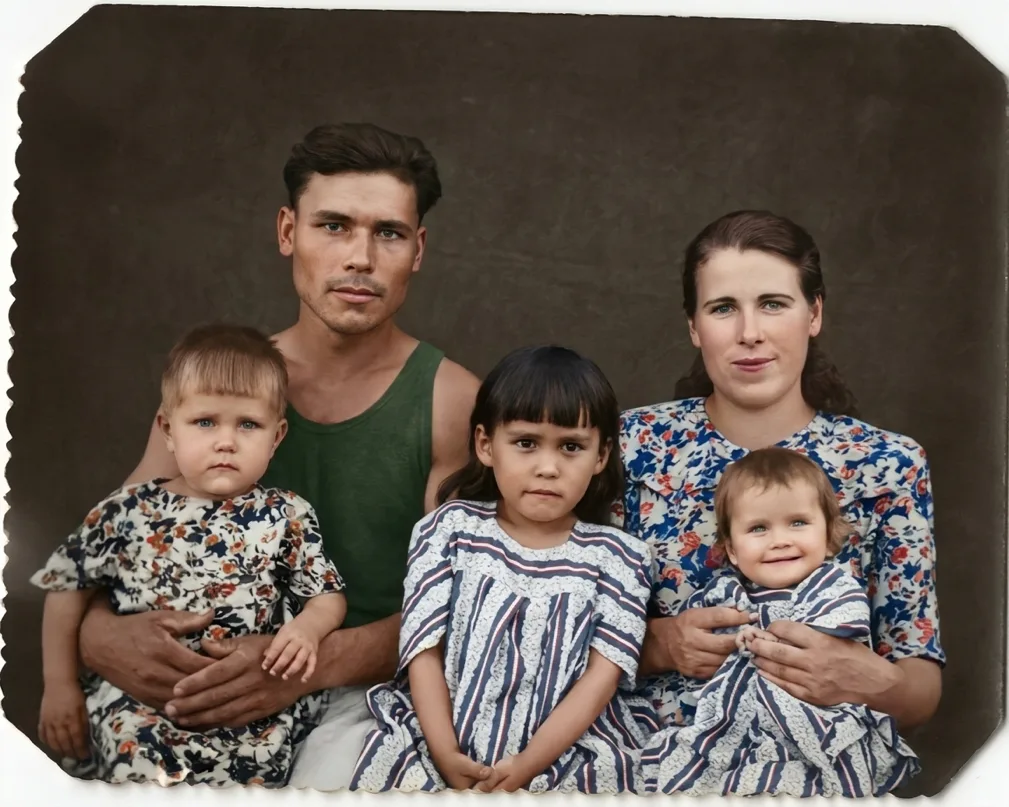 Создаем фотоальбом для внуков — фотография после восстановления, возвращены цвет и резкость